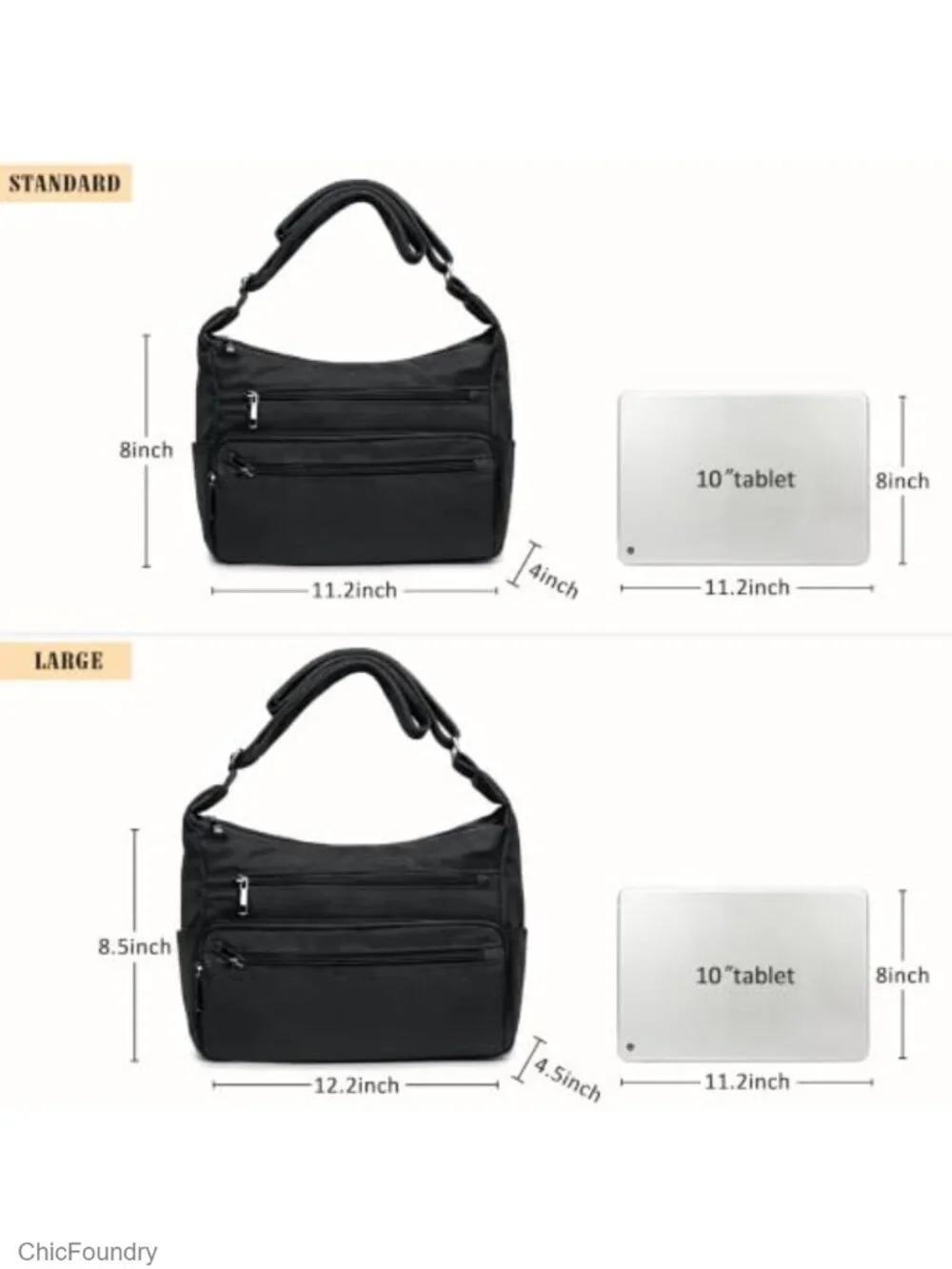 RFID Nylon Multi Pocket Crossbody Bag Travel Handbag